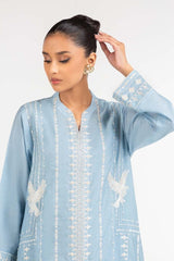 Dyed Khadi Net Embroidered Shirt With Trouser GLM-23-41