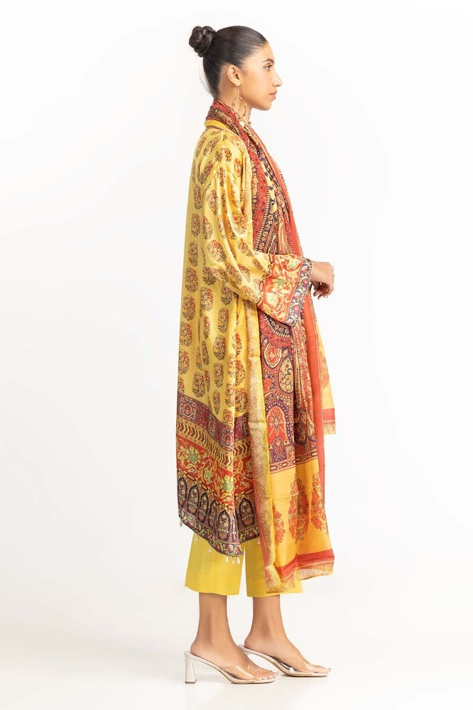 Digital Print Shamose Silk Embroidered Suit GLM-23-48