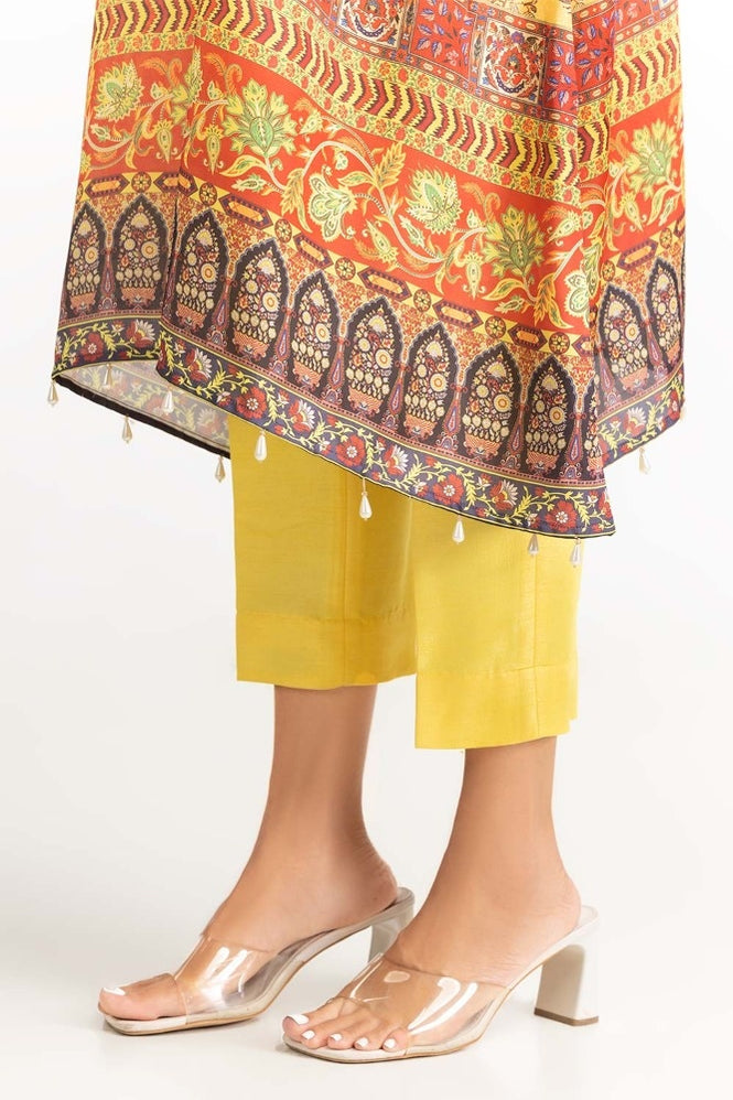 Digital Print Shamose Silk Embroidered Suit