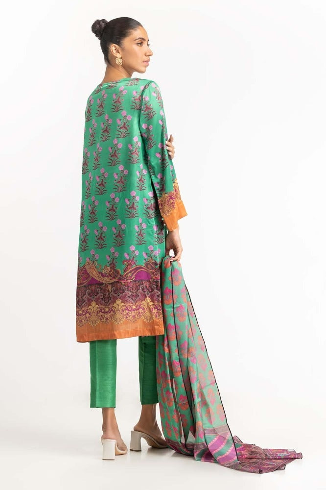 Digital Print Shamose Silk Embroidered Suit GLM-23-49