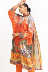 Digital Print Shamose Silk Embroidered Suit GLM-23-51