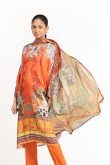 Digital Print Shamose Silk Embroidered Suit GLM-23-51