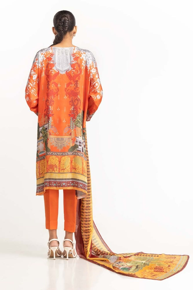 Digital Print Shamose Silk Embroidered Suit GLM-23-51