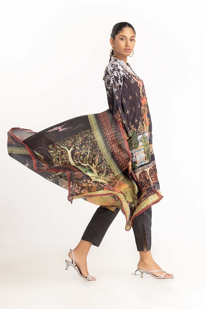 Digital Printed Shamose Silk Embelsihed Suit GLM-23-53