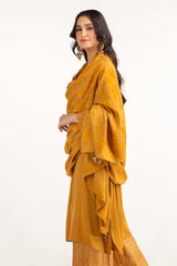 Dyed Acrylic Viscose Shirt With Velvet Jacqauard Dupatta Glm-23-56