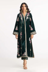 Dyed Velvet Embroidered Shirt With Trouser GLM-23-68