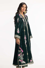 Dyed Velvet Embroidered Shirt With Trouser GLM-23-68