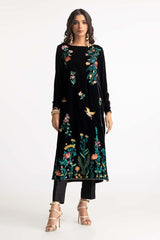 Dyed Velvet Embroidered Shirt With Trouser GLM-23-69