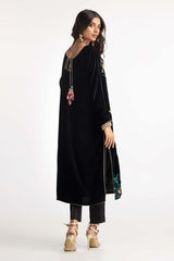 Dyed Velvet Embroidered Shirt With Trouser GLM-23-69