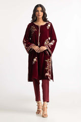 Dyed Velvet Embroidered Shirt With Trouser GLM-23-70