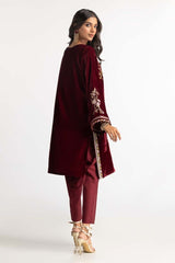 Dyed Velvet Embroidered Shirt With Trouser GLM-23-70