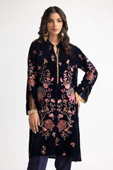 Dyed Velvet Embroidered Shirt With Trouser GLM-23-72