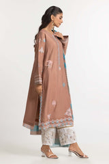 Dyed Screen Print Cotton Net Shirt With Yarn Dyed Dupatta GLM-23-76