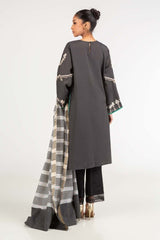 Dyed Screen Print Cotton Net Shirt With Yarn Dyed Dupatta GLM-23-78