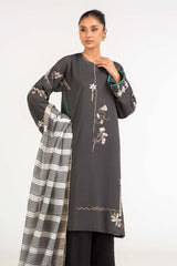 Dyed Screen Print Cotton Net Shirt With Yarn Dyed Dupatta GLM-23-78