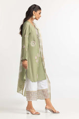Dyed Screen Print Cotton Net Shirt With Yarn Dyed Dupatta GLM-23-80