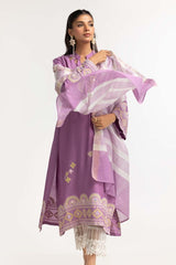 Dyed Screen Print Cotton Net Shirt With Yarn Dyed Dupatta GLM-23-74