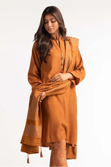 Dyed Acrylic Viscose Shirt With Velvet Jacquard Shawl GLM-23-61