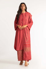 Dyed Acrylic Viscose Shirt With Velvet Jacquard Shawl GLM-23-62