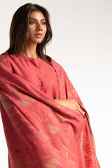 Dyed Acrylic Viscose Shirt With Velvet Jacquard Shawl GLM-23-62