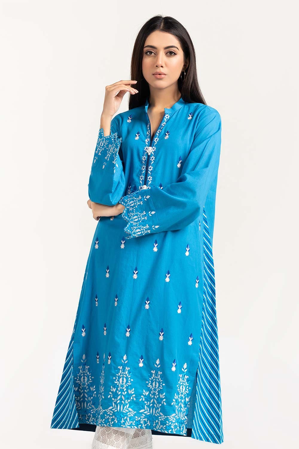 Screen Printed and Embroidered Cambric Shirt GLS-22-12