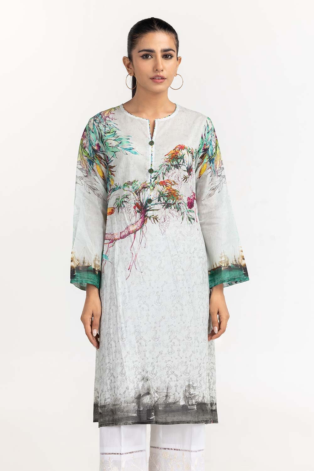 Digital Printed Cambric Shirt GLS-22-262