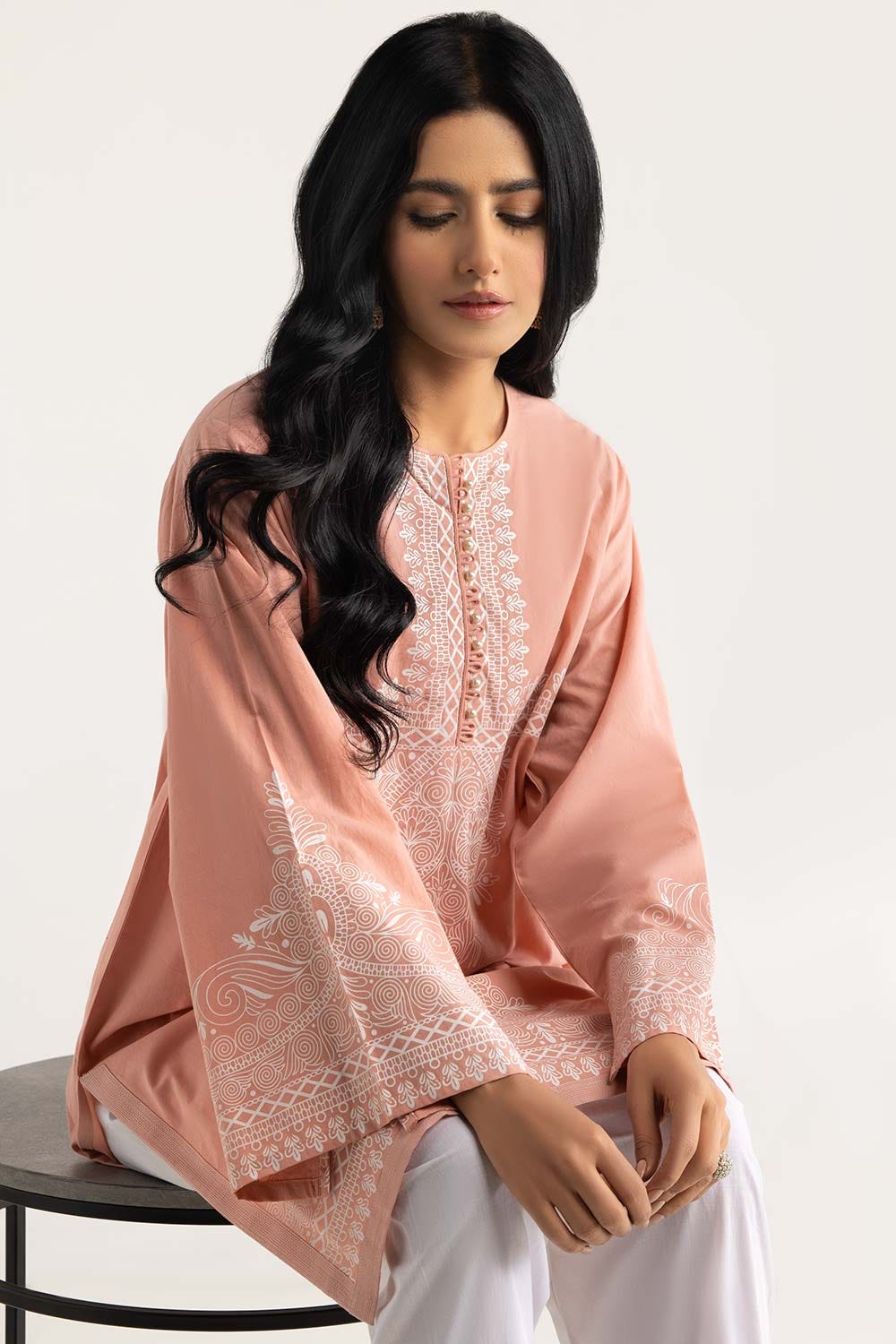 Screen Printed and Embroidered Cambric Shirt GLS-22-94