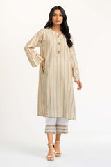 Dyed Cotton Silk Screen Print Kurti GLS-23-119