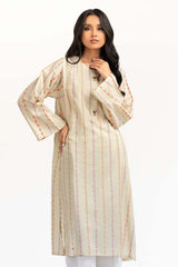 Dyed Cotton Silk Screen Print Kurti GLS-23-119