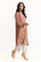 Dyed Cotton Silk Screen Printed Kurti GLS-23-120