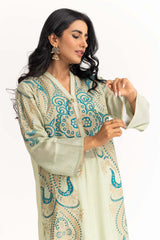 Dyed Cotton Silk Screen Printed Kurti GLS-23-121