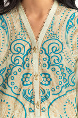 Dyed Cotton Silk Screen Printed Kurti GLS-23-121
