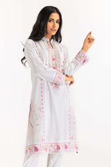 Screen  Printed Cambric Embroidered Shirt GLS-23-207