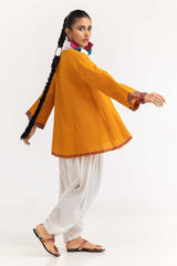 Dyed Cotton Stripes Embroidered Kurti  GLS-23-231