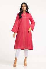 Dyed Cotton Stripes Embroidered Print Shirt GLS-23-233