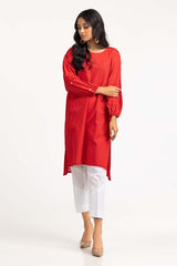 1 Piece Dyed Cotton Stripes Embroidered Kurti GLS-23-236