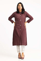 Cotton Stripes Embellished Shirt GLS-23-238