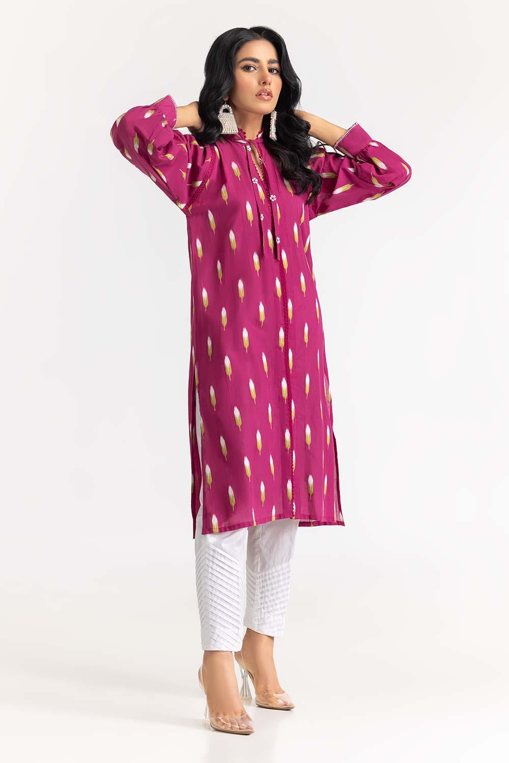 Dyed Jacquard Embelished Shirt GLS-23-49