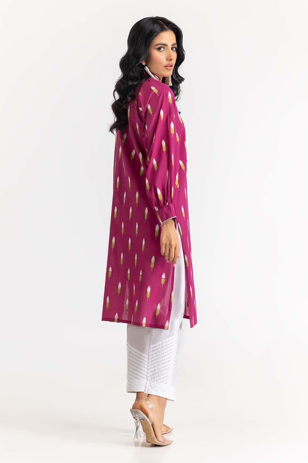 Dyed Jacquard Embelished Shirt