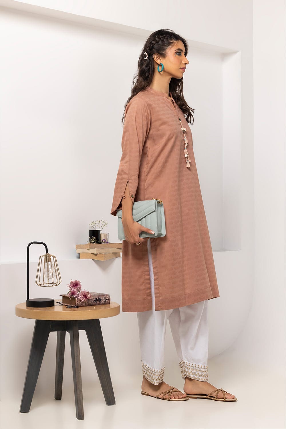 Dobby Dyed Embellished Shirt GLS-24-05