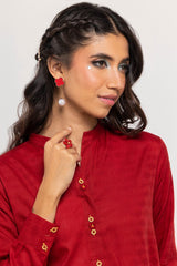 Dobby Dyed Embellished Shirt GLS-24-06