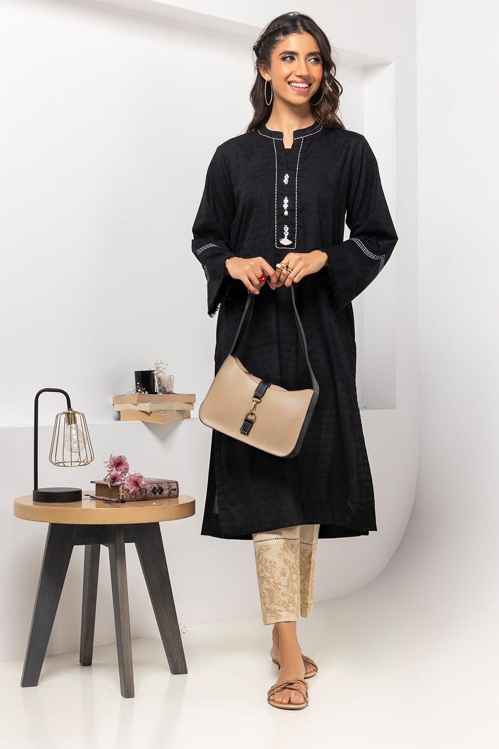 Dobby Dyed Embellished Shirt GLS-24-10