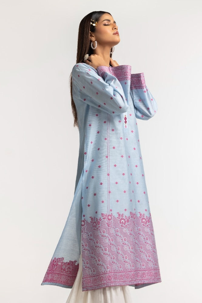 Dyed Khadi Jacquard Shirt