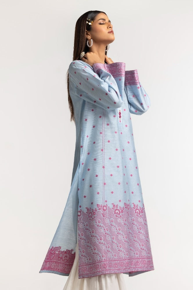 Dyed Khadi Jacquard Shirt
