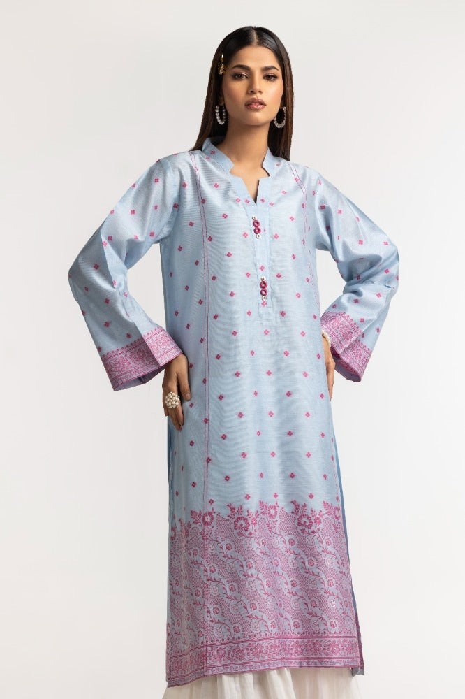 Dyed Khadi Jacquard Shirt GLS-24-11