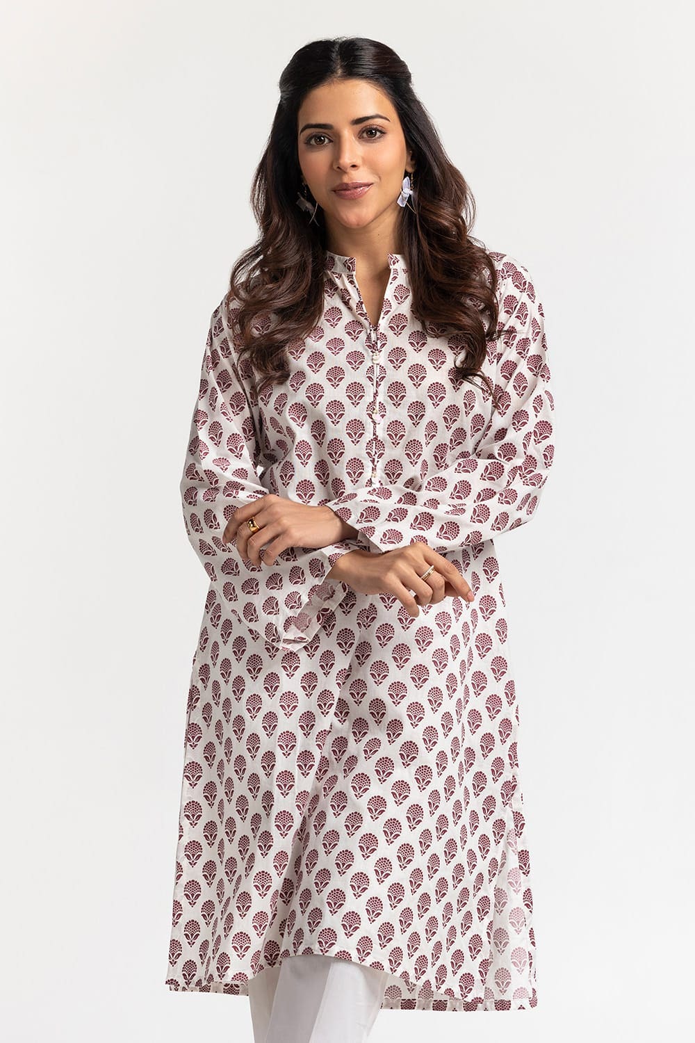 Cambric Block Printed Shirt GLS-24-135