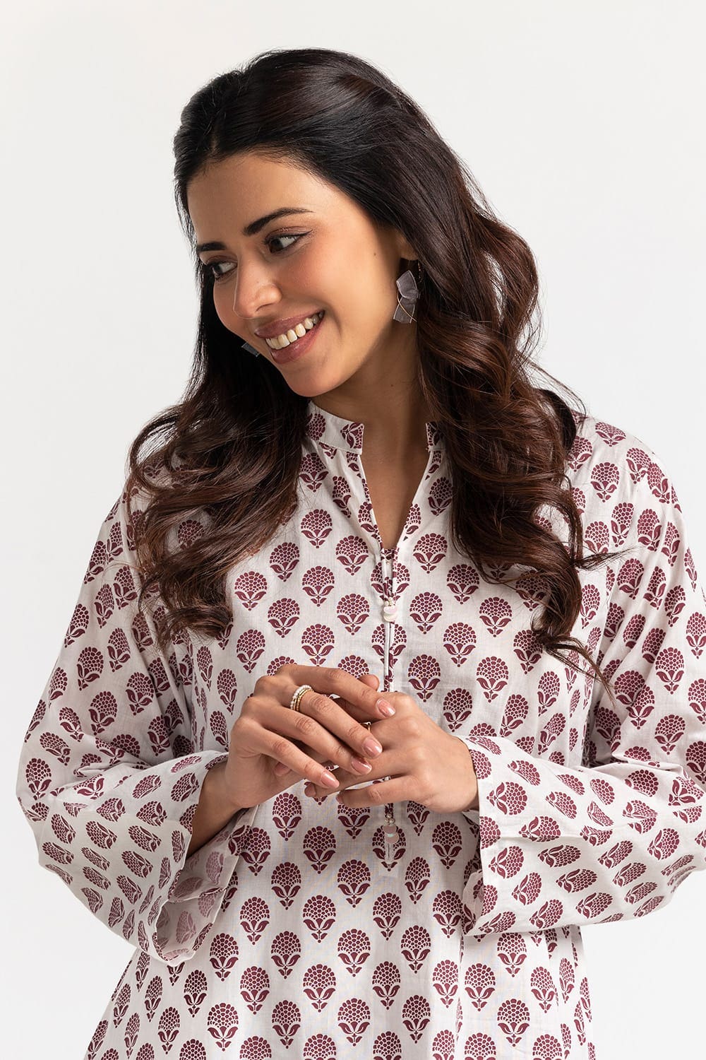 Cambric Block Printed Shirt GLS-24-135