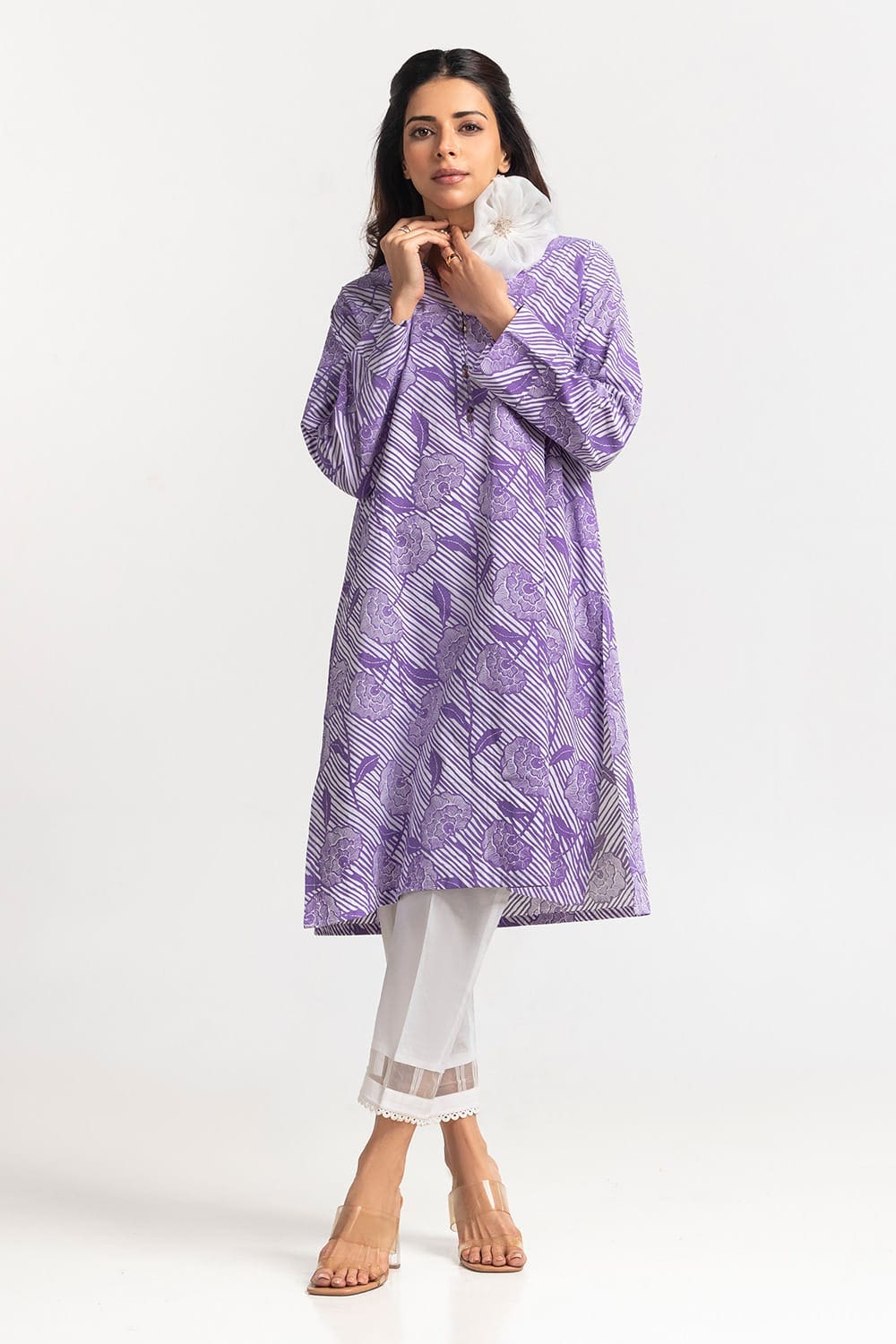 Cambric Block Printed Shirt GLS-24-136
