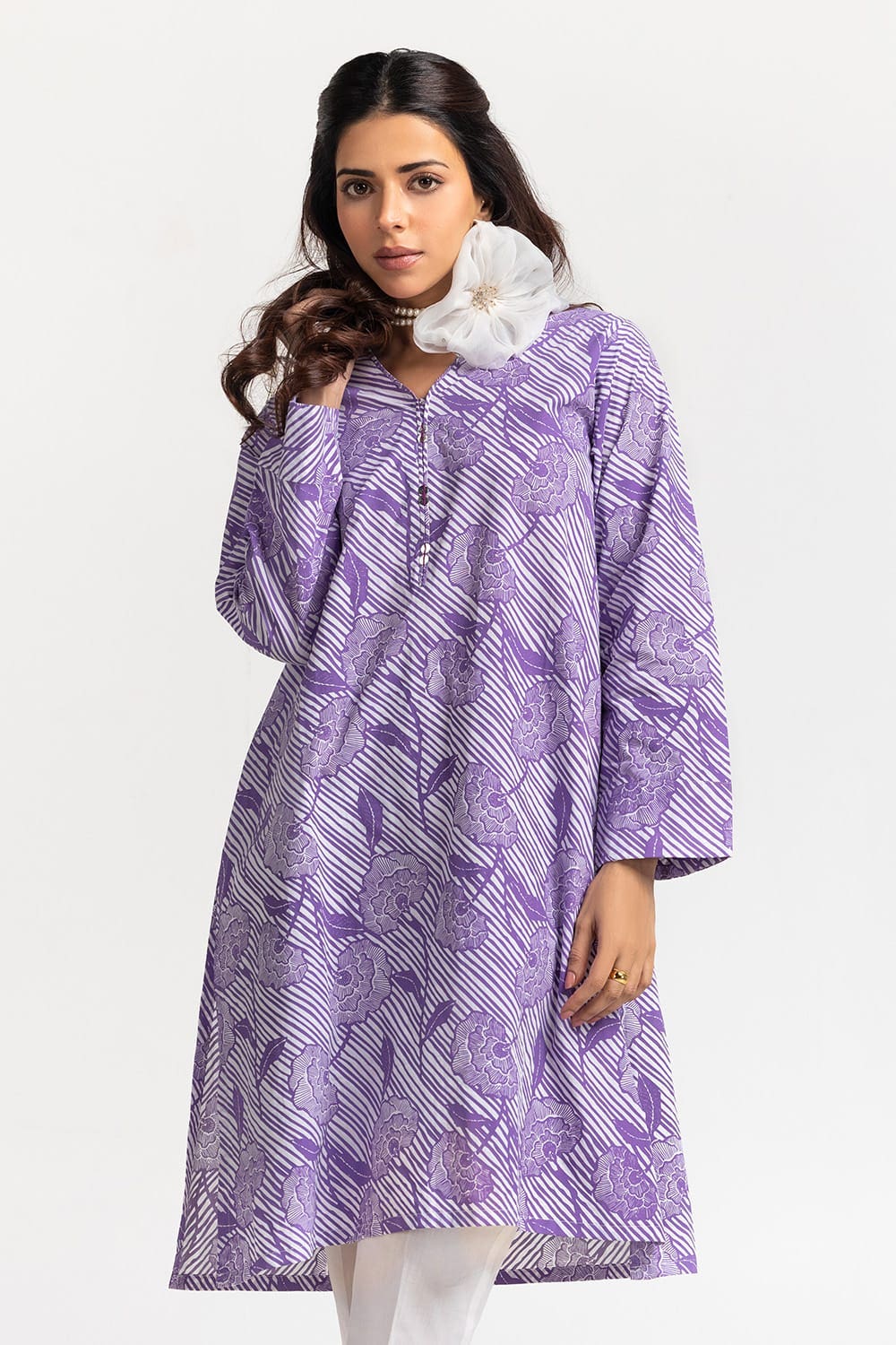Cambric Block Printed Shirt GLS-24-136