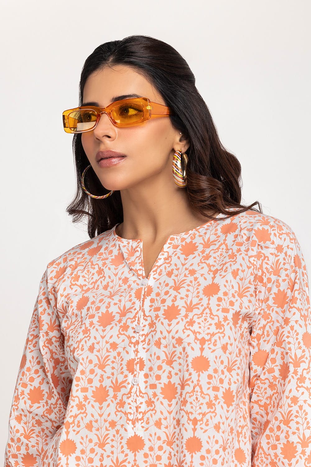 Cambric Block Printed Shirt GLS-24-137